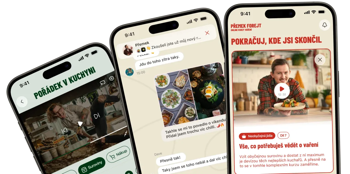 Mobilní aplikace kurzů Přemka Forejta